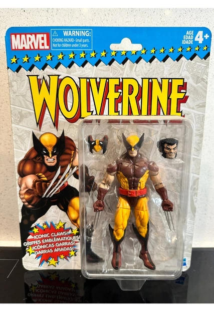 MARVEL LEGENDS VINTAGE Wolverine Retro Wave 1 RARE MOC X Hommes 6” EUR
