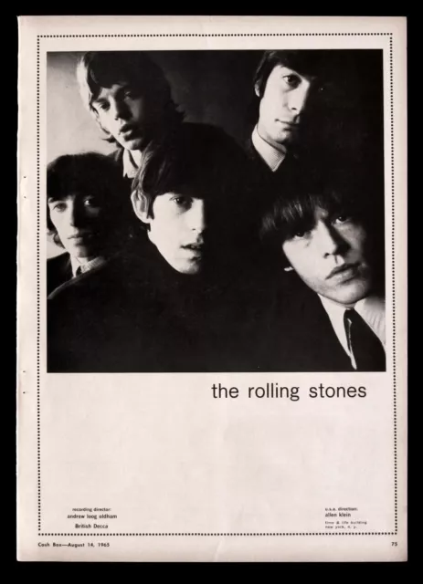 Rare! THE ROLLING STONES orig. 1965 vintage 10x14-inch poster