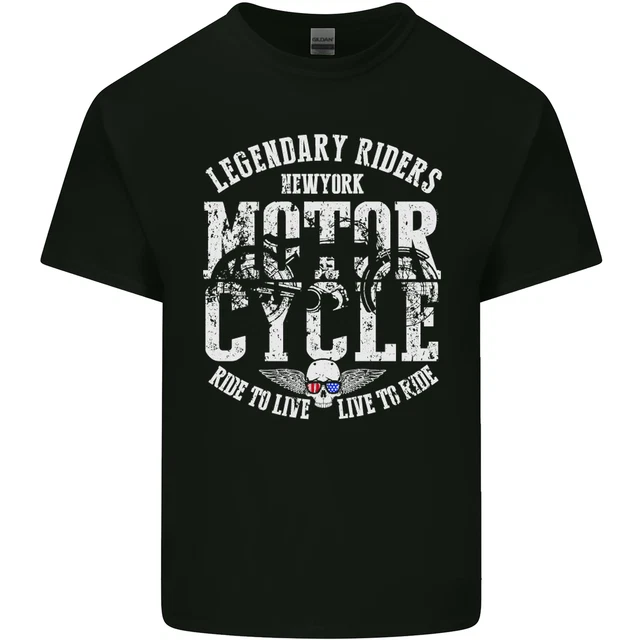 T-shirt top leggendaria motociclista motociclista motociclista biker da uomo cotone