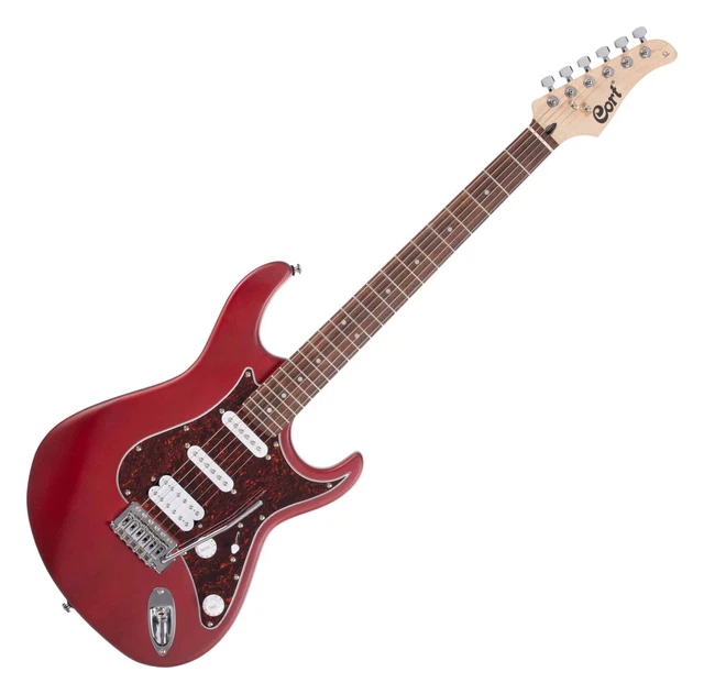 Cort G110 Open Pore Black Cherry E-Gitarre Tremolo HSS Humbucker Single Coil