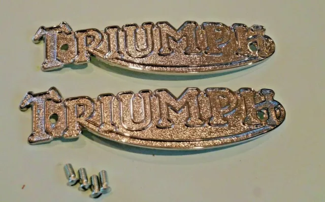 Triumph 3T 5T 6T T100 Pre Unit Petrol Fuel Tank Badges 82-1823 F1823 Uk Made