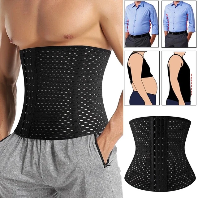 UK MEN SLIM Body Waist Shaper Training Trainer Belly Cincher Girdle