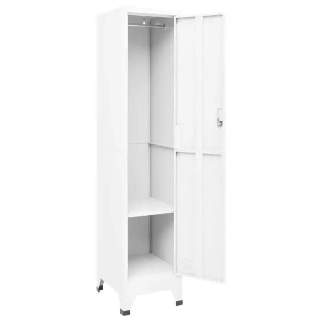 NNEVL Locker Cabinet White 38x45x180 cm Steel 2