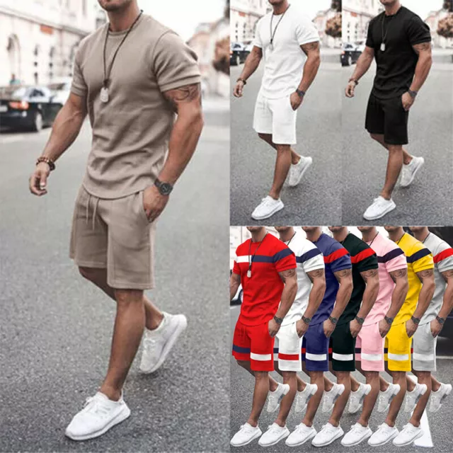 Sommer-Herren-Outfits 2-Teiliges Set Kurzarm-T-Shirts Und Shorts ❤