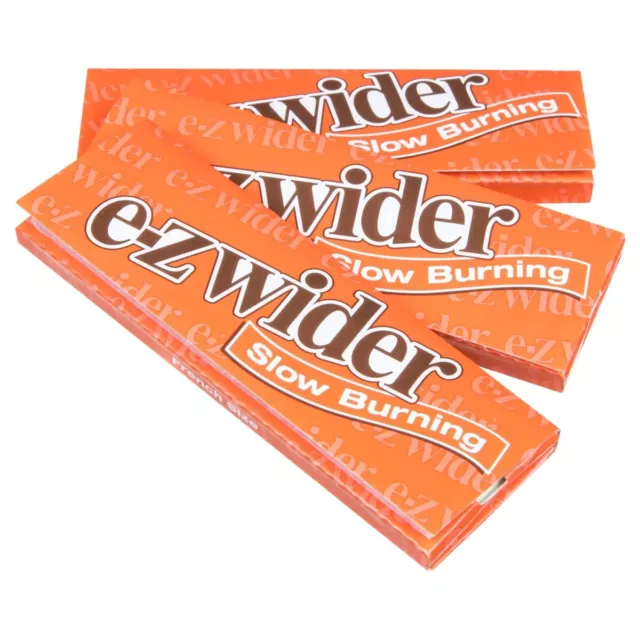 3x EZ Wider 1 1/4 Rolling Papers Orange Slow Burning Genuine FREE USA Shipping!