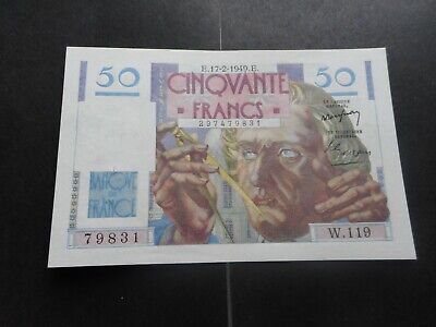 BILLET de BANQUE banknote 50 Francs LE VERRIER 28-03-1946 .B R.4 état voir scan 