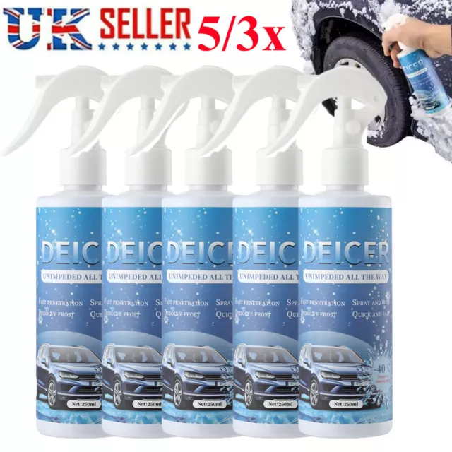 5X CAR DEICING Agent Windshield Ice Remover Spray Defroster