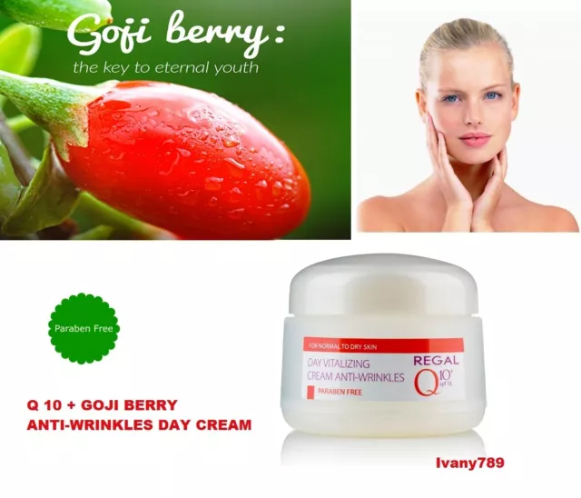 ANTI WRINKLE DAY ENERGIZING face cream GOJI-BERRY + Q10+Vitamins,SPF 20,UV,50 ml