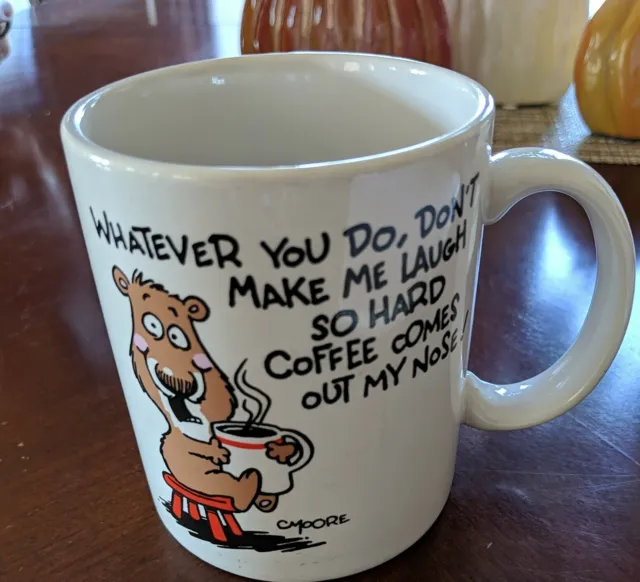 Vintage Hallmark Coffee Tea Mug Shoebox Greetings C. Moore Bear 1988 Funny