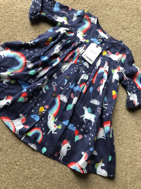 Next Rainbow Unicorn Print Tunic Dress 12-18 Months