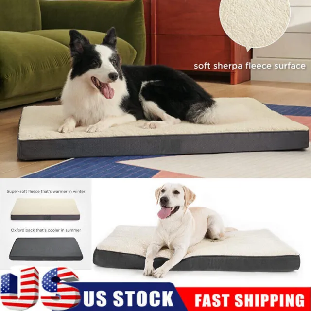 Large Orthopedic Memory Foam Sponge Dog Bed With Removable Cover Waterproof Mat