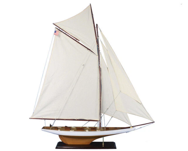 Columbia 1898 America's Cup J Class Yacht Model 54" Wood Sailboat Built Boat New