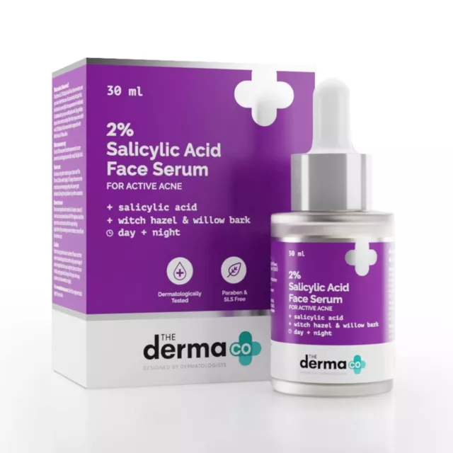 The Derma Co 2% Salicylic Acid Serum with Witch Hazel & Willow Bark for Acne 30m
