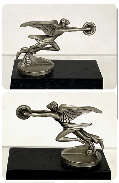 Goddess of Speed Packard Hood Ornament  1982 Franklin Mint Pewter Miniature