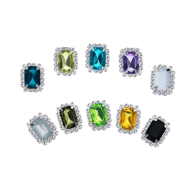 10 x Strass-Knöpfe, Dekor, DIY-Verzierungen, Basteln, Frauen, Mädchen,