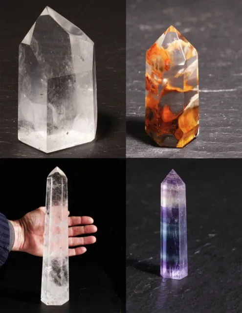 Edelstein Kristallspitzen Naturkristalle poliert Unikate Kristall Steinschatz
