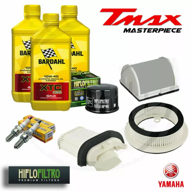 Kit Tagliando Yamaha T-Max 530 2015 2016 Olio Bardahl Filtri Candele Tmax