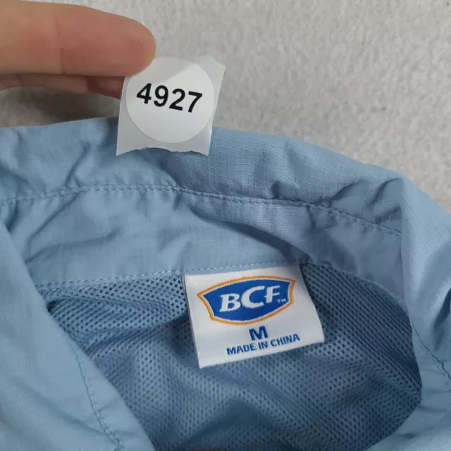 BCF Shirt Button-Up Long Sleeve Blue Size M Nylon Polyester Adult Men Fishing 2