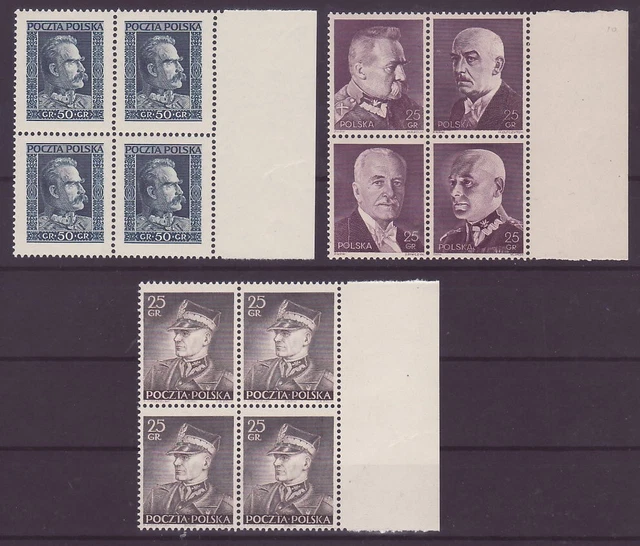 Polen Blockmarken Herzstücke ** postfrisch MNH   b224