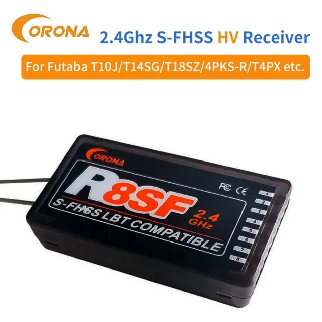 Corona R4SF R6SF R8SF S-FHSS/FHSS 4ch 6ch 8ch Receiver With Antenna  For FUTABA
