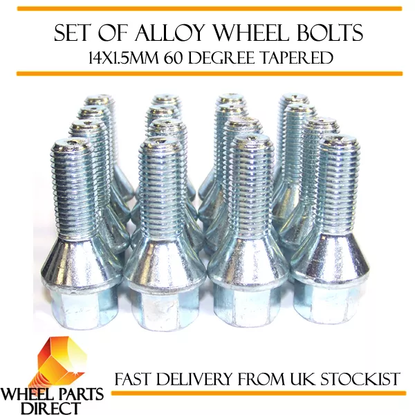 Alloy Wheel Bolts (16) 14x1.5 Nuts Tapered for Vauxhall Vivaro [A] 01-14