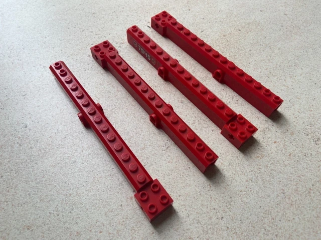 Lego: Lot de 4 Bras de grue extérieur avec et sans sticker 16x2x1 Réf: 57779