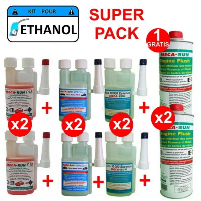 MECARUN - Super Pack "ETHANOL" 2x P18 + 2x C99 + 2x ECO10000 + 1+1 ENGINE FLUSH