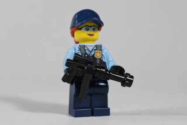 LEGO® City Police Minifigure Woman Officer SWAT Team Gun Cap Safety Glasses