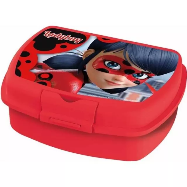 Boîte à Goûter Repas Sandwich Box Clip Miraculous Ladybug