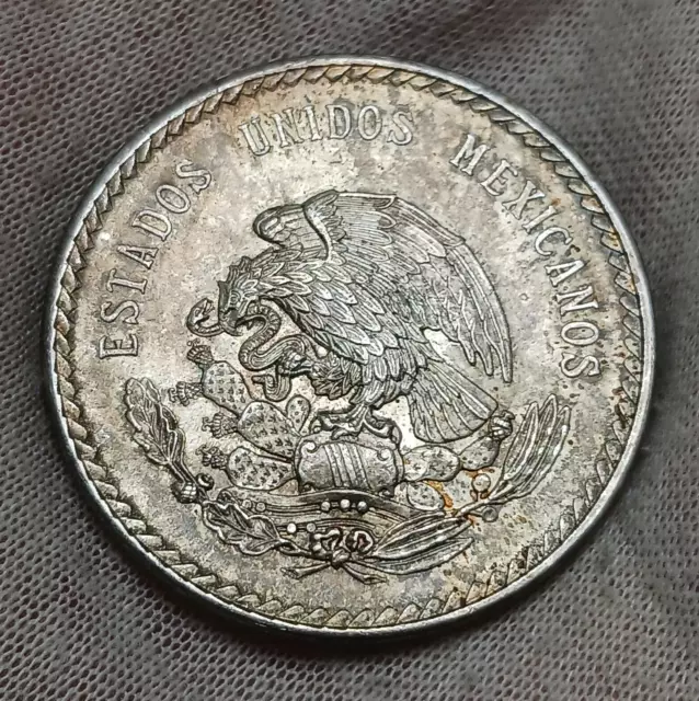 1947 Mexico Five Pesos .900 Fine $5 Mexican Silver Coin Cinco Peso Cuauhtemoc