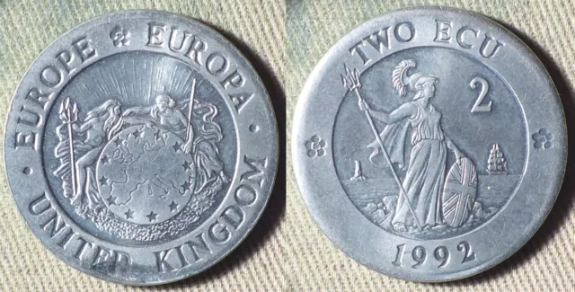 Error : Europa Pattern 1992 UK 2 Ecu Brockage IREC1368