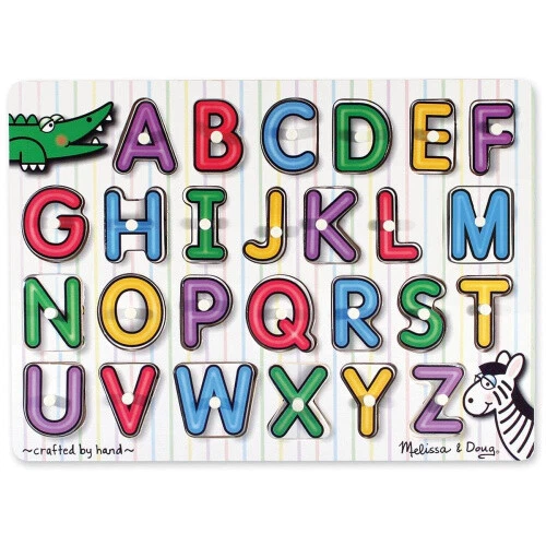 (Standard Version) - Min 'n Match Peg Puzzle 26pcs 21cm x 30cm. Melissa & Doug