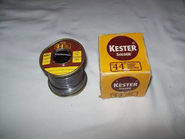 Kester 44 Resin Core Solder Alloy 40/60 .093 Diameter Core Flux Content 66 USA