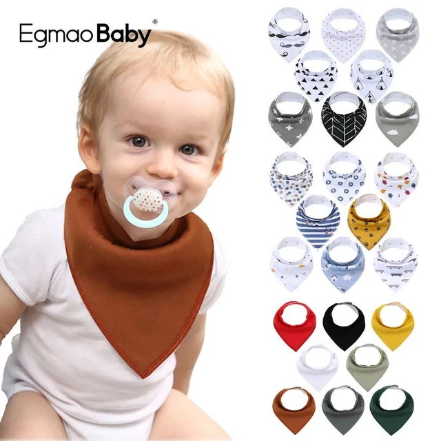 Baby Bandana Babeberas-Babeo Orgánico Algodón Recién Absorbente Unisex Juego de Pecheras