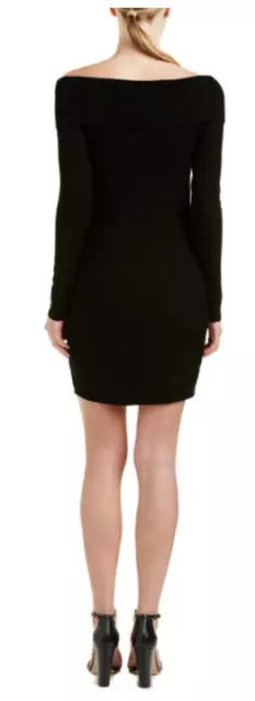 Brand New Splendid Women's 2x1 Rib Dress Off The Shoulder Black Small X258 2