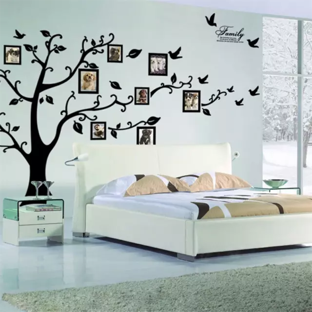 Family Tree Wall Decal Sticker Large Vinyl Photo Picture Frame Home Room Decor