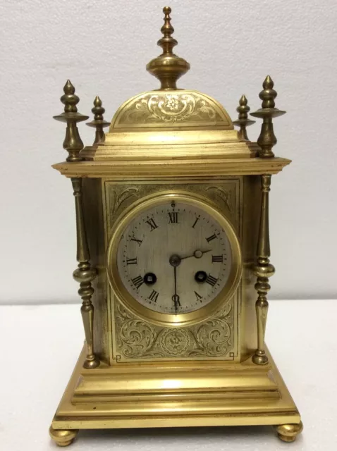 Late 19thC. JAPY Freres Ormolu Architectural Mantel clock Full Working