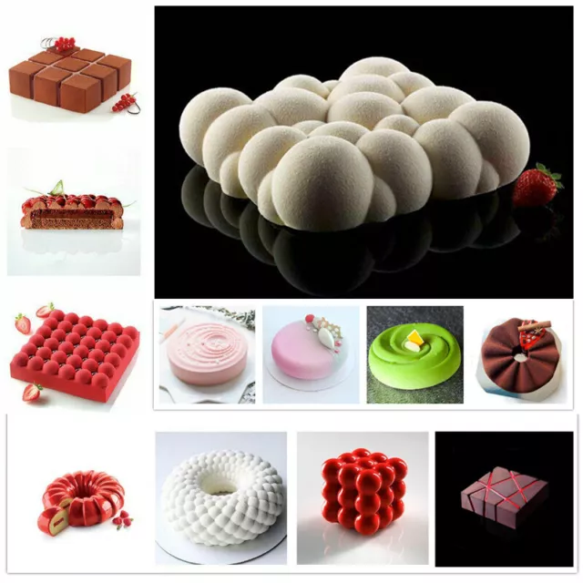 3D Mousse Mould Cake Pan Mold Silicone Molds Baking Cupcake DIY Bakeware Decor