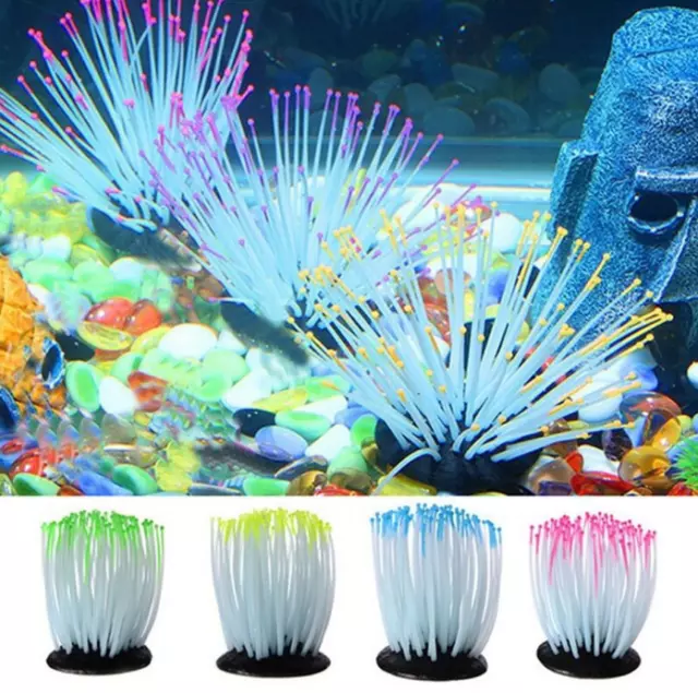 Aquarium High Simulation Fish Tank Luminous Sea Anemone Aquarium Plant DIY Decor