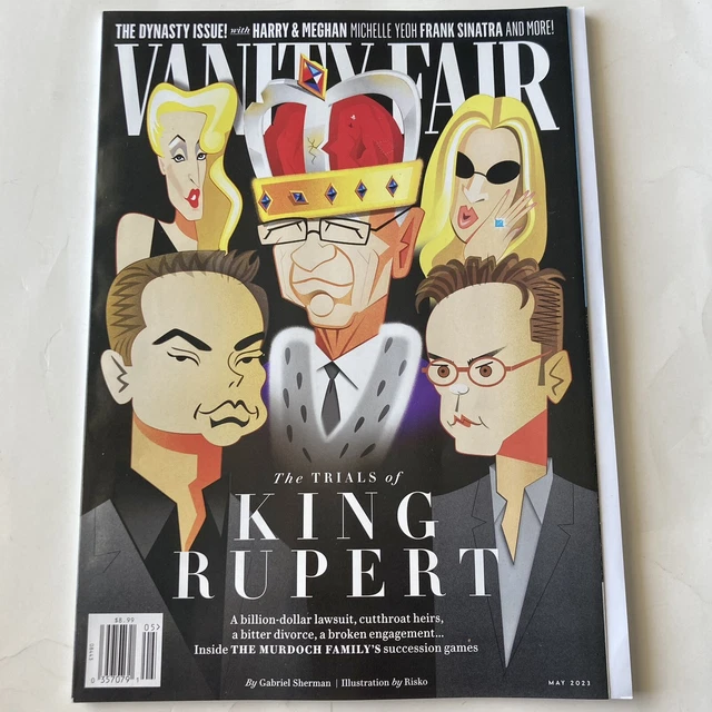 VANITY FAIR MAGAZINE May 2023 Trials King Rupert Murdoch Family Dynasty