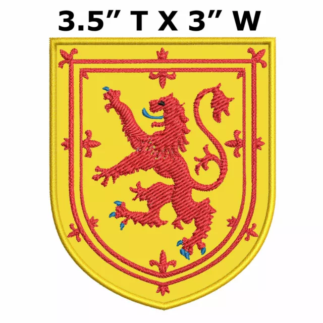 SCOTLAND iron PATCH COAT OF ARMS EMBLEM LION RAMPANT SCOTTISH FLAG SHIELD new 2