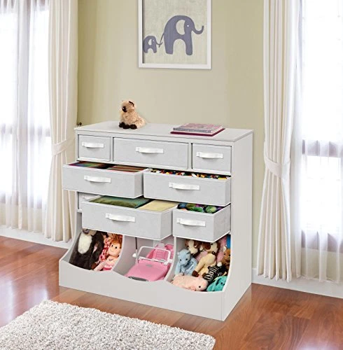 Storage Station with Eight Baskets and Three Bins - White 2