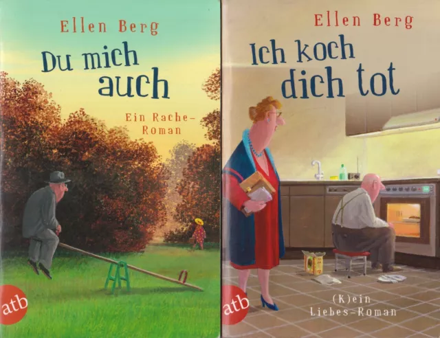2 Bücher Ellen Berg: Ich koch dich tot / Du mich auch; Aufbau Taschenbuch, 2 Bde
