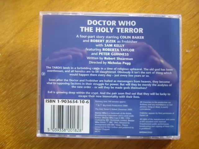 Doctor Who The Holy Terror, 2000 Big Finish audio book CD *OUT OF PRINT* 3