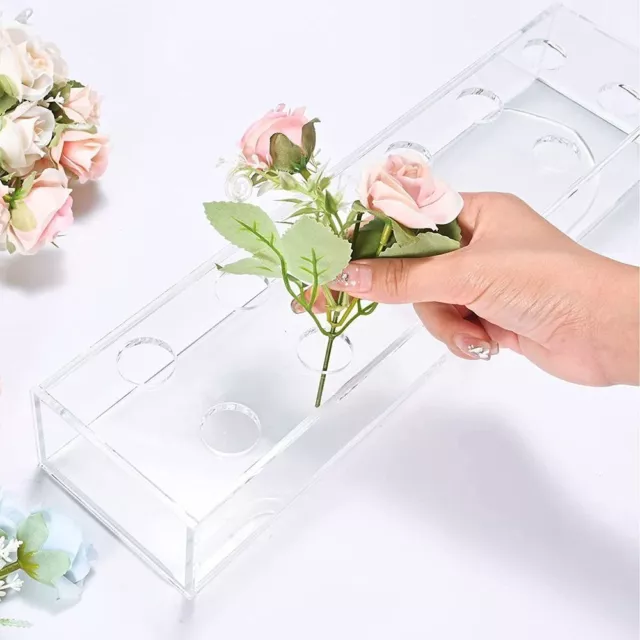 Wedding Flower Holder Clear Rectangular Flower Vase Hydroponic flower box  Home
