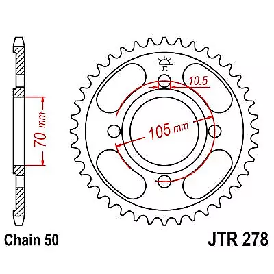 JT SPROCKETS Corona plato transmision trasero