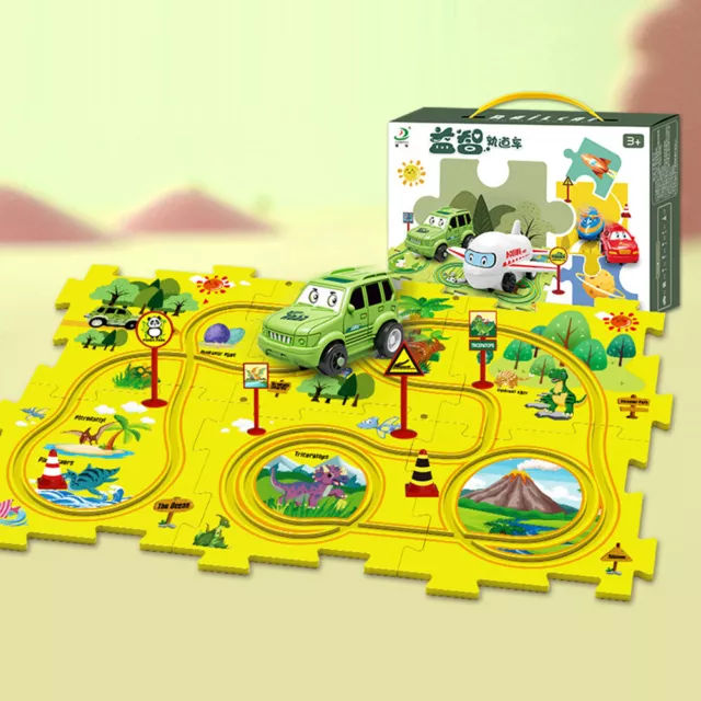 Railcar Puzzle Hand Eye Coordination Rail Car Building Toys for Kids Children