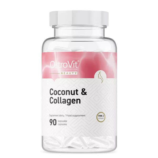 OstroVit Collagene marin + huile MCT de noix de coco, 90 capsules