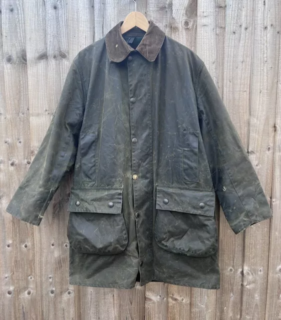 Barbour Northumbria Dark Green Wax Jacket - C38 97 cm