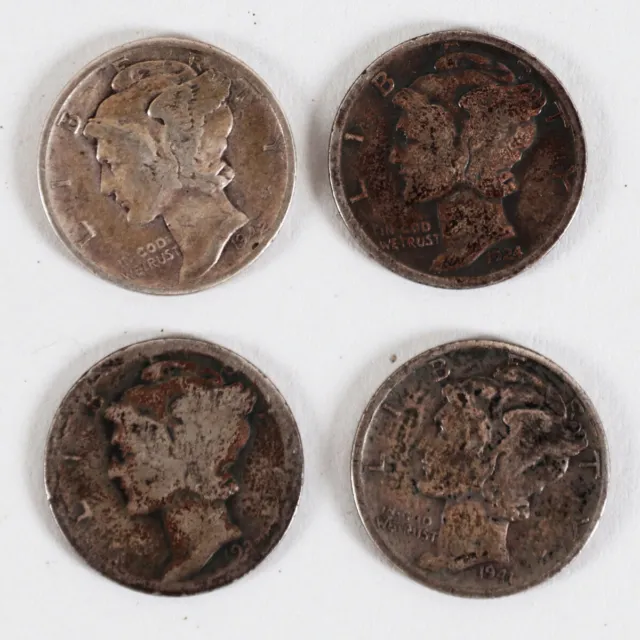 US Mercury Dimes 1941,1942, 1944 and 1920
